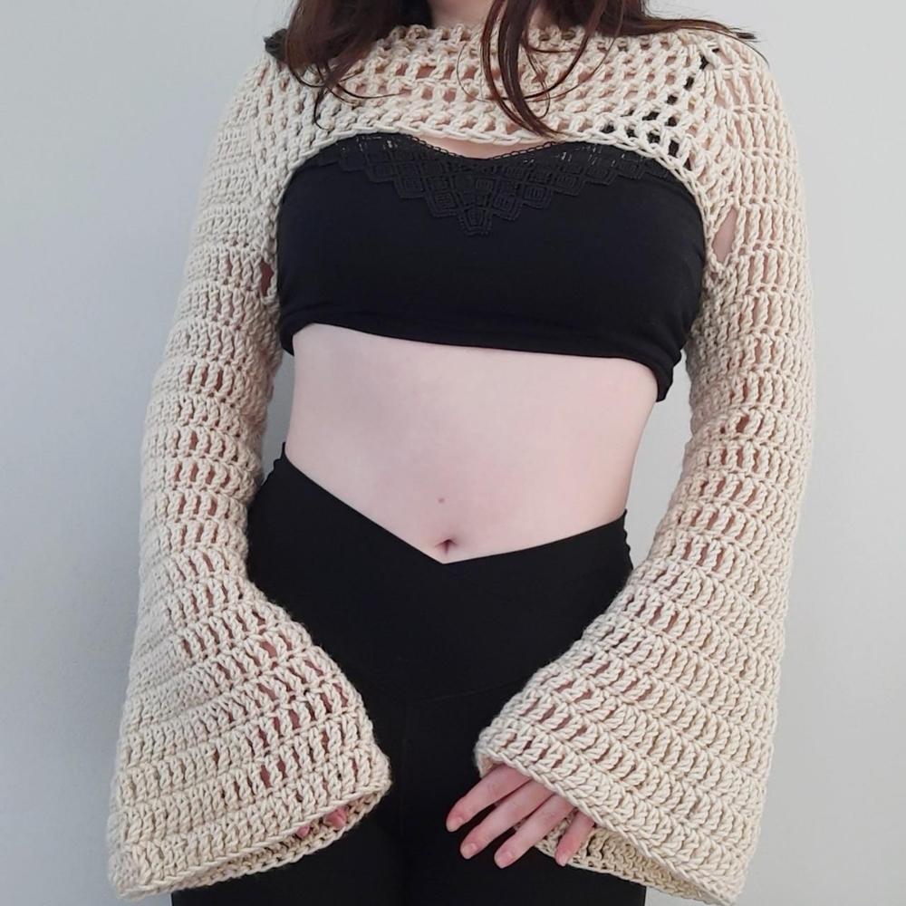 Crochet Overhead Sleeves Shrug